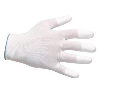 Pracovní rukavice máčené na prstech v polyuretanu, velikost M - 1
