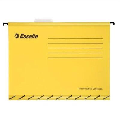 Zesílené závěsné desky "Classic", žlutá, A4, recyklovaný karton, ESSELTE - 1