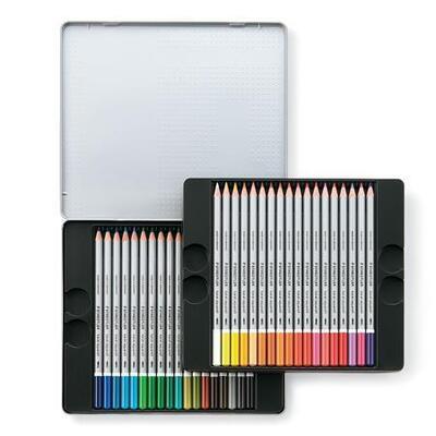 Akvarelové pastelky "Karat", sada, kovová krabička, 36 barev, STAEDTLER - 1