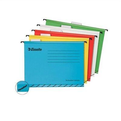 Zesílené závěsné desky "Classic", mix barev, A4, recyklovaný karton, ESSELTE - 1