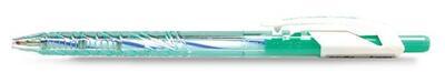 Gelové pero, 0,35 mm, stiskací mechanismus, tělo pera v různých barvách, 50ks, FLEXOFFICE... - 1