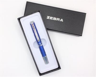 82402-24 Kuličkové pero "SL-F1", modrá, 0,24 mm, teleskopické, kovové, modré tělo, ZEBRA - 1