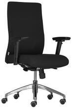 Kancelářská židle "BOSTON 24", černá, textilní, chromový podstavec, s loketní opěrkou