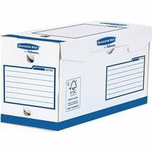Archivační box "Bankers Box Basic", modro-bílá, A4+, 200 mm, extra silný, FELLOWES