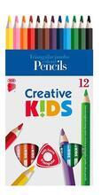 Barevné pastelky "Creative Kids", 12 ks, trojúhelníkový tvar, jumbo, ICO 7140133002