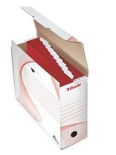Archivační krabice na závěsné desky "Standard", bílá, 117 mm, A4, recyklovaný karton, ESSELTE - 1/2