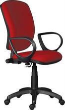 Kancelářská židle, textilní, černá základna, "Nuvola", červená