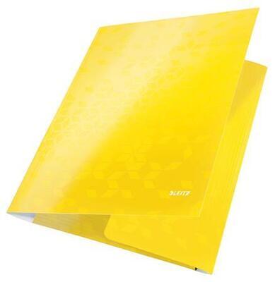 Desky s gumičkou "Wow", žlutá, lesklé, 15 mm, karton, A4, LEITZ - 1