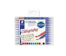 Kaligrafické popisovače "Calligraph Duo", sada, 12 barev, 2,0/3,5 mm, oboustranné, STAEDTLER