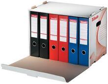 Archivační kontejner na pořadače "Standard", bílá, s předním otevíráním, karton, ESSELTE - 1/3