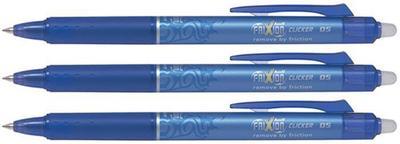 Rollery "Frixion Clicker", modrá, 0,5/0,25mm, vymazatelný, 3 ks v balení, PILOT
