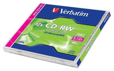 CD-RW 700MB, 8-10x, Verbatim, jewel box - 1