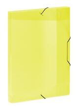 Desky s gumičkou "Coolbox", transparentní žlutá, PP, 30 mm, A4, VIQUEL 021392-09