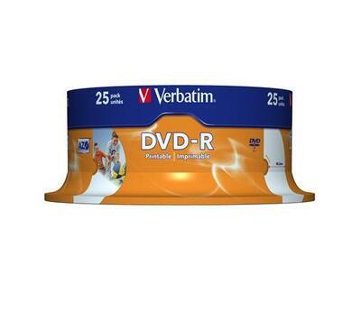 DVD-R 4,7GB, 16x, Printable, Verbatim, 25-cake - 1