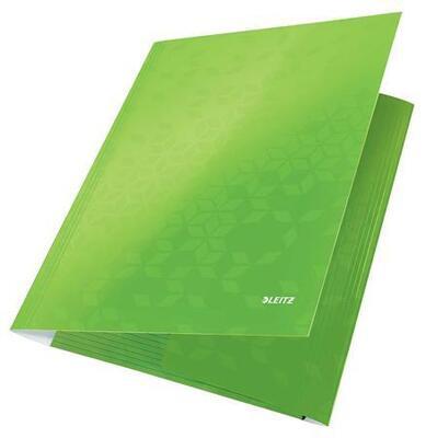Desky s gumičkou "Wow", zelená, lesklé, 15 mm, karton, A4, LEITZ - 1