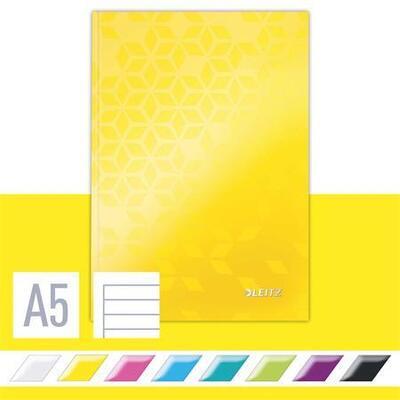 Zápisník "Wow", žlutá, linkovaný, A5, tvrdé desky, 80 listů, LEITZ - 1