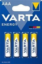 Baterie, AAA (mikrotužková), 4 ks v balení, VARTA  "Energy"