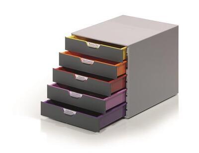 Zásuvkový box "VARICOLOR® 5", mix barev, plast,  5 zásuvek, DURABLE  - 1