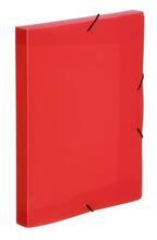 Desky s gumičkou "Coolbox", transparentní červená, PP, 30 mm, A4, VIQUEL 021375-09