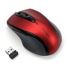 Myš "Pro Fit", červená, bezdrátová, optická, velikost střední, USB, KENSINGTON