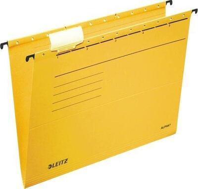 Závěsné desky "ALPHA®" typu V, žlutá, A4, karton, LEITZ - 1