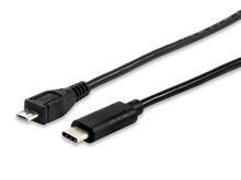 Převodní kabel, USB-C-USB MicroB 2.0, 1m, EQUIP 12888407