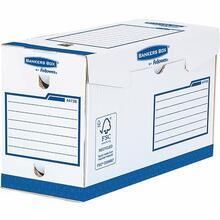 Archivační box "Bankers Box Basic", modro-bílá, A4+, 150 mm, extra silný, FELLOWES