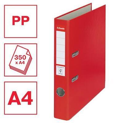 Pákový pořadač "Economy", ochranné spodní kování, červená, 50 mm, A4, PP/karton, ESSELTE - 1