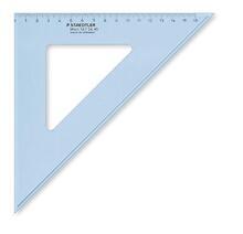 Pravítko trojúhelník "Mars", plastové, 45°, 25 cm, STAEDTLER, transparentní modrá - 1/2