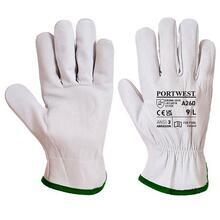 Ochranné rukavice "Oves", šedá, kůže, velikost: XL 