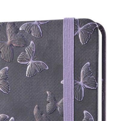 Exkluzivní zápisník "Jolie", fialová-motýli, A6, linkovaný, tvrdé desky, SIGEL JN312 - 1