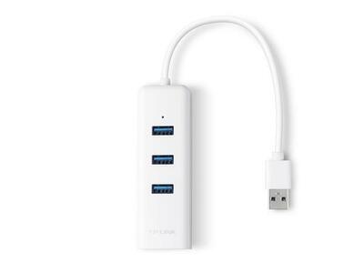 USB HUB a ethernetový síťový adaptér "UE330", 3 porty, USB 3.0, TP-LINK - 1