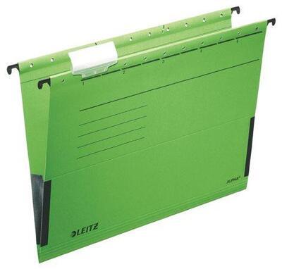 Závěsné desky Leitz ALPHA® s bočnicemi, Zelená - 1