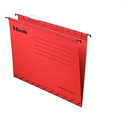 Zesílené závěsné desky "Classic", červená, A4, recyklovaný karton, ESSELTE - 1
