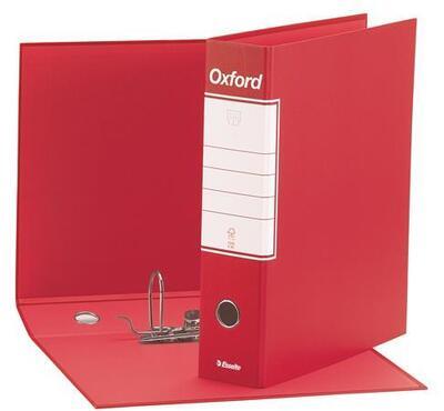 Pákový pořadač s krabicí "Oxford", červená, 80 mm, A4, karton, ESSELTE - 1