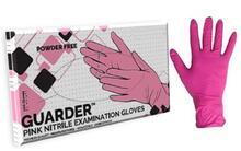 Ochranné rukavice, růžová, jednorázové, nitrilové, vel. M, 100 ks, nepudrované, 3,4 g