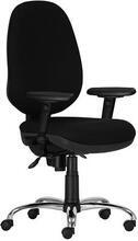 Kancelářská židle "Estela XXL", černá, látkový potah, chromová podnož