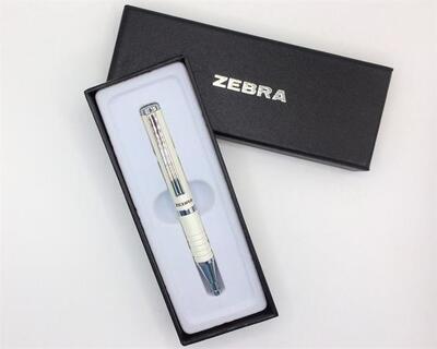 82406-24 Kuličkové pero "SL-F1", modrá, 0,24 mm, teleskopické, kovové, bílé tělo, ZEBRA - 1