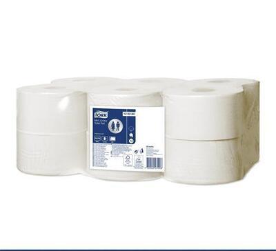 120280 Toaletní papír "Advanced mini jumbo", bílý, systém T2, 2vrstvý, průměr 19 cm, TORK - 1