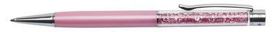 Kuličkové pero "Touch", růžová, bílé krystaly SWAROVSKI®, 14 cm, ART CRYSTELLA® 1805XGT552