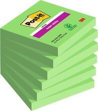 Samolepicí bloček "Super Sticky", zelená, 76 x 76 mm, 6x 90 listů, 3M POSTIT 7100263204