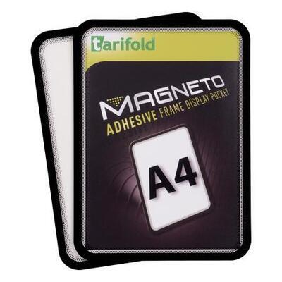 Prezentační kapsa "Magneto", černá, samolepící, A4, DJOIS