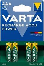 Nabíjecí baterie, AAA (mikrotužková), 4x800 mAh, přednabité, VARTA "Longlife Accu" - 1/2
