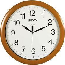 Nástěnné hodiny "Sweep Second", rám - imitace dřeva, 33 cm, SECCO