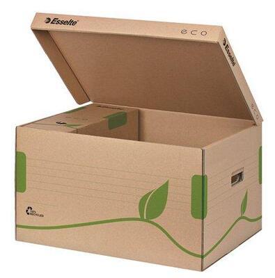 Archivační krabice "Eco", přírodní hnědá, s víkem, ESSELTE - 1