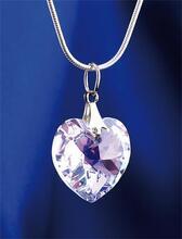 Náhrdelník "MADE WITH SWAROVSKI ELEMENTS", krystaly ve tvaru srdce