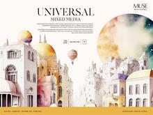 Skicák "Mix Media Universal", mix motivů, A4+, 12 listů, SHKOLYARYK PB-GB-012-104