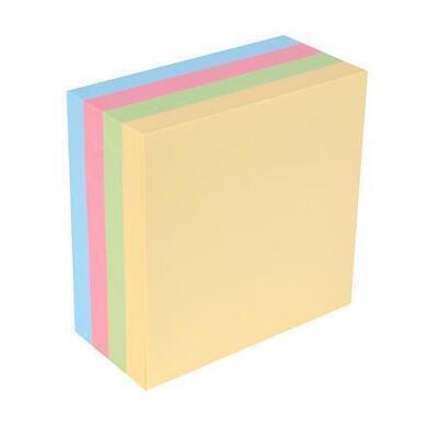 Samolepicí bloček, mix pastelových barev, 75 x 75 mm, 4x 100 listů, VICTORIA - 1