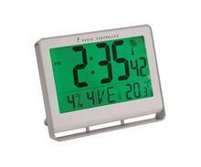 Nástěnné hodiny "Horlcdneo", radio-control, LCD displej, 22x20 cm, ALBA, stříbrné - 1/2