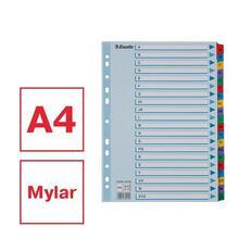 Zesílené rejstříky "Mylar", mix barev, karton, A4, A-Z, ESSELTE - 1/8